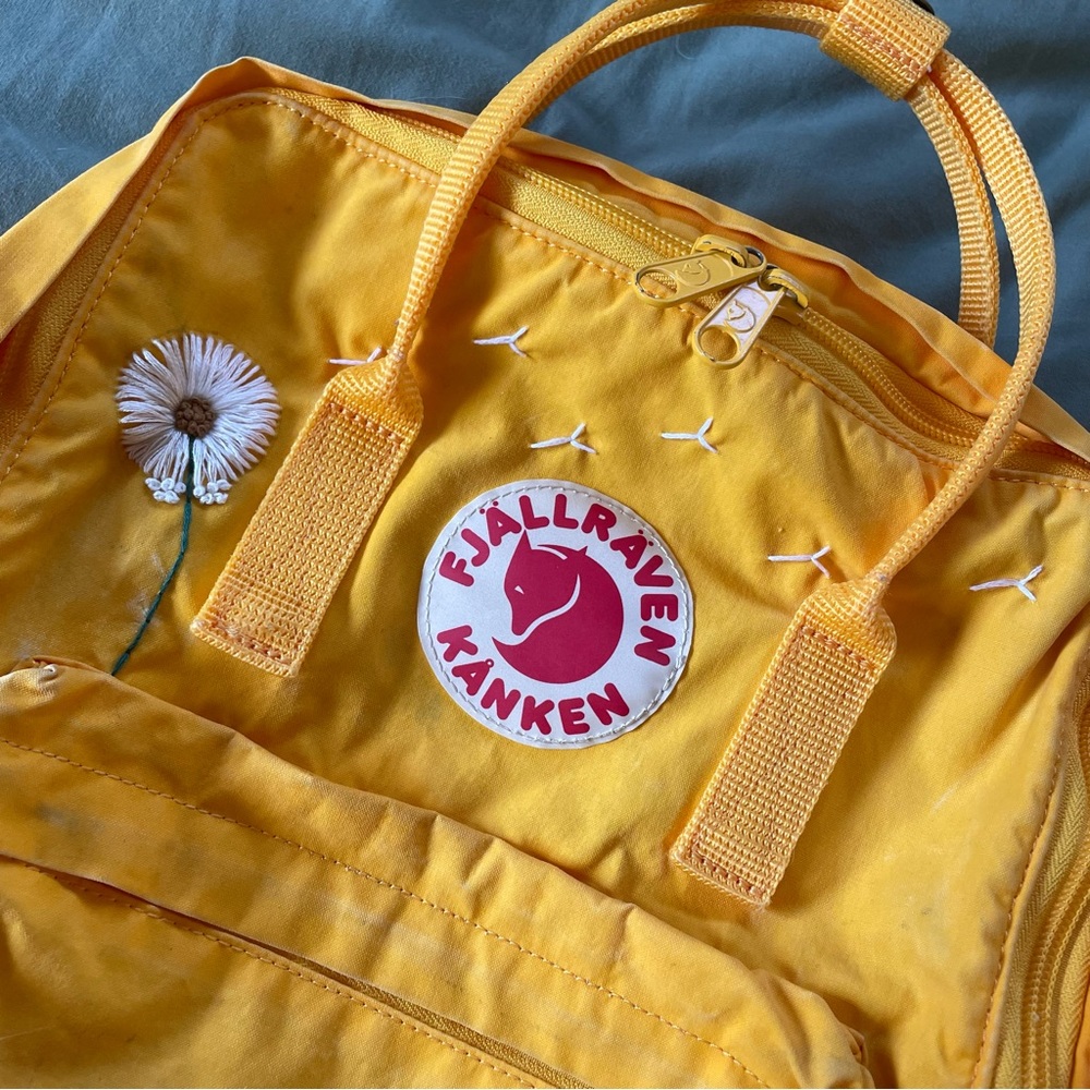 Hand embroidered Fjallraven Kanken